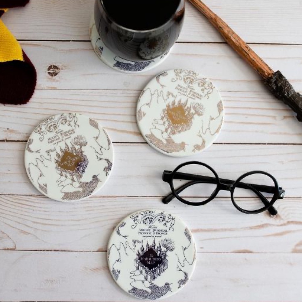Seven20 Harry Potter Marauder’s Map Round Drink Coasters